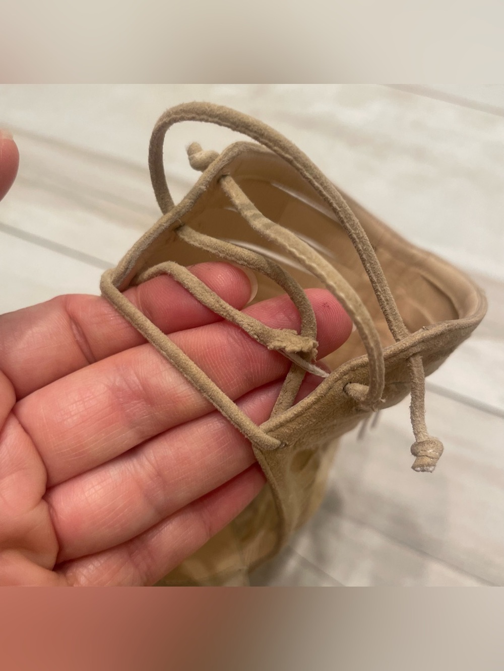 Christian Louboutin Deva nude fringe suede platform heels 38.5 7.5 8 - Picture 7 of 16